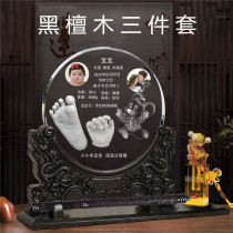 Hands feet footprints baby souvenirs 100-day-old crystal hands and feet permanent mud baby fetal hair souvenirs