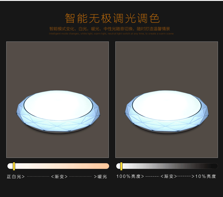 现代简约110v可用水晶led吸顶灯客厅卧室房间创意儿童