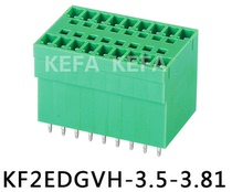 Plug-in PCB terminal block KF2EDGVH-3 81mm(2x2-2x20) double straight pin seat environmental protection