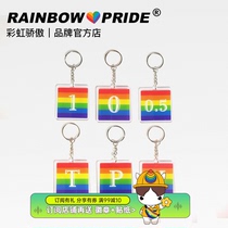 RainbowPride Acrylic Alphabet Digital Pendant Lesbian Couple Character TPH105 Key Buckle