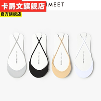 Sling boat Socks women half Palm summer thin shallow front Palm invisible half socks high heels half slippers feet