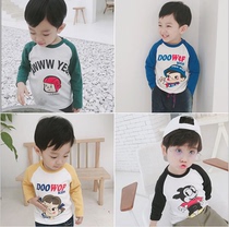 Boys' t-shirts long-sleeved pure cotton Spring new children's underpack shirts children's compassionate Spring and Autumn babies' underproduction