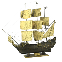 Large Movie Model Caribbean Pirate Sailboat Model Black Pearl Craft Ship Simulation Real Wood Vintage Nostalgia