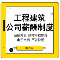 Construction engineering company salary system system design scheme performance appraisal management system job responsibilities