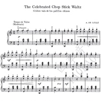 Lulli Celebrated Chop Waltz-Chopsticks Chopsticks Waltz Piano Solo Score
