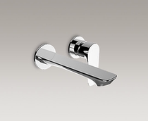 Kohler Faucet K-25105T K-25106T-4-CP Leo single handle wall outlet basin faucet