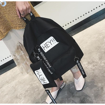 Hipster backpack Japanese and Korean junior high school girls schoolbag Korean students Chao girl 2018 Black fresh backpack red