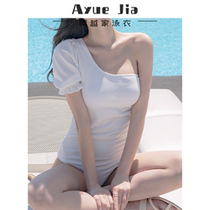 Swimsuit Women summer 2021 New Conservative belly thin Korean ins Wind one-shoulder fashion sexy one-piece swimsuit