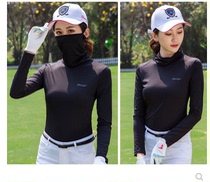 Golf sun protection bottoming clothing ladies ice silk face protection sun protection clothing summer womens golf clothing bottoming shirt women