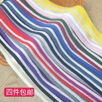 Pure cotton knit stretch striped ribbed neckline cuff thread DIY baseball suit T-shirt sportswear neckline closure