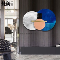 Modern Light Luxury Metal Wall Decoration Creative Circular Wall Hanging Hotel Model Room Flexible Living Room Wall Decor Ornament Pendant