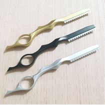 Professional haircut hairdressing hairdresser knife holder thinker broken hair playing thin Japanese piece old-fashioned manual scraper