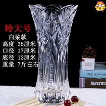 2018 glass water bamboo rich bamboo flower arrangement large vase new 30cm 40cm high transparent living room ornaments