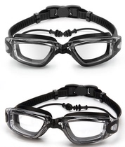 American VR Brand Swimming Goggles High-definition Myopia Waterproof Anti-Fog Male And Female Swimming Eyes Transparent Male Teen Flat Light Degree