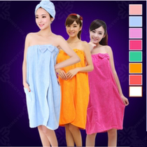 Ultrafine Fiber Speed Dry Water Suction Large Bow Tie Bath Towels Can Wear Bath Towels Sexy Rag-Style Spring Summer Sleeping Dress Pyjamas