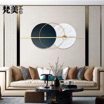 living room bedroom light luxury background wall pendant three-dimensional circular ornament creative combination metal wall decoration entrance wall hanging