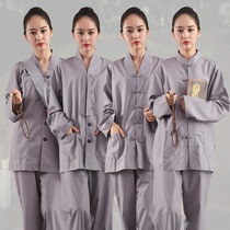 Buddhist Zen Jushi Suit Women's Suit Chinese Style Zen Suit Huancheng Dharma Association High-grade Haiqing Jushi Suit Monk Suit