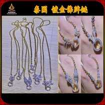 Fine Tamer Thai Chain Special Necklace Long Polui Necklace Gold Plated