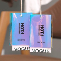 The new acute color soft plastic hanging brand custom trend PVC clothing store hanging card custom women's clothing hanging card ordering clothes small hanging card customized brand LOGO simple label women's clothing card logo