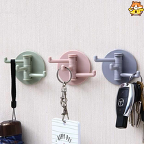 Hook rotating adhesive triangle towel hanger kitchen bathroom rack non-perforated non-trace hanger