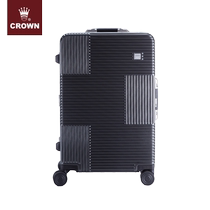 CROWN crown suitcase Mens and womens boarding box Business trolley case Narrow aluminum frame password box Suitcase 5222