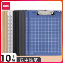 Able 10 folder plate clip a4 splint clip writing pad rewriting base plate writing plate hard plastic clip Cardboard Ordering menu clips Office Supplies Ticket risers 5 Quantity Vending