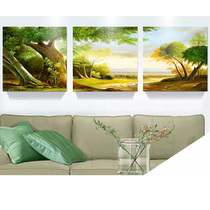 Printed DMC cross embroidered living room Book room Restaurant triptych Modern European style Brief European nature Wind scape Paintings