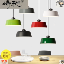 Nordic lighting creative three-head dining hall lamp simple personality macaron iron studio cafe bar chandelier