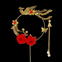 Fengzhi cake decorated iron plugin phoenix in fly plugin birthday cake decoration baking accessories