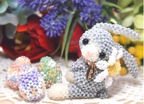 Handmade beaded electronic drawings Easter rabbit DW1050 Japanese Line chart