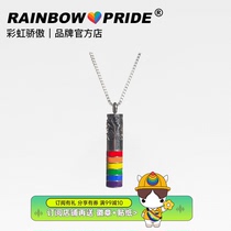 RainbowPride Original Design Six Colors Rainbow LGBT Fragrant titanium steel Stainless Steel Lovers Necklace Valentines Day