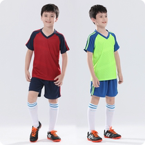 Kids Quick Dry Clothes Sports Suit 2022 Summer Boys Football Training Clothes Handsome Little Middle School Kids Running Set