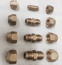 Special copper tube for cold storage air conditioning and refrigeration Horn mouth butt head double wire double joint SOM nut cap nut nut