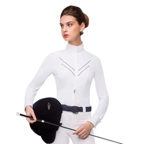Italy AA Porto Equestrian Shirt Top Clothing Women Long Sleeve Xinrui Rings 8102347