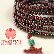 Ceramic 1987 couple 216 wooden six-ring rosary beaded beaded chain