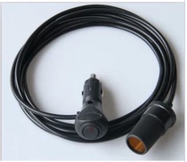 12V car cigarette lighter socket extension cord with power switch Car cigarette lighter power supply 3m 5m