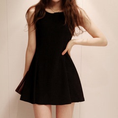 小黑裙,赫本,新款,韩版,修身,收腰,显瘦,打底裙,连衣裙,黑色