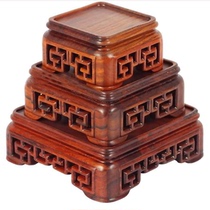 Redwood crafts wood carving ornaments base Red sour branch stone bonsai base solid wood Jade teapot wooden support