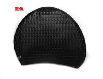 Leacco cool Four Seasons Tour men and women ear protection Waterproof Long Hair water drop silicone swimming cap monochrome large swimming cap