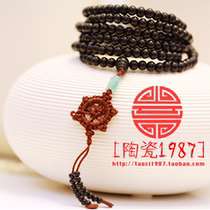 Ceramic 1987 couple 216 wooden six circle Candida string beads bracelet transfer