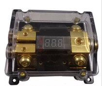 One out of the safety seat with two indicator lights shows 100A connected to the power amplifier