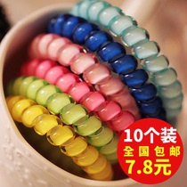 10 large telephone line telephone ring Hairband tie hair rope rubber band hair accessories candy color jelly color