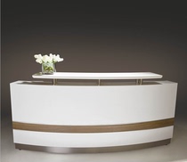 Xiuyu curved paint front desk fashion bar white front desk company welcome table Reception table Cashier desk