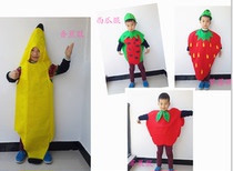 Kindergarten Childrens Day performance fruit clothing apple banana watermelon strawberry clothes