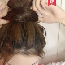 Rubber band flower bud ball head wig bag fluffy pan head curly hair bag plate Hairband simulation floral headdress wig Hairband