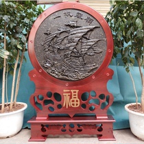 19 kg tea carving ornaments smooth sailing craft tea wooden frame decorations Welcome pine Kowloon wall raw tea