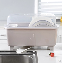 2018 bowl frame with lid drain basket tableware storage box large plastic rectangular kitchen supplies drain bowl rack