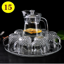 Water appliance high temperature resistant kettle set glass household cup set juice pot hot and cold water cup kit