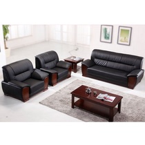 Shanghai office furniture simple modern meeting sofa fashion reception leather art leisure office sofa special price direct sales