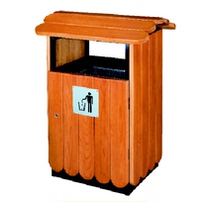 Wooden environmental protection classification dustbin station park scenic area landscaped outdoor wooden vertical fruit leather case